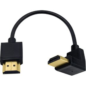 Duttek 4K Short HDMI Cable 6 Inch/15cm, Right Angled HDMI Male to Mlae Cable for 3D and 4K Ultra HD TV Stick HDMI 2.0 Cord (Extremely Thin) in Kuwait