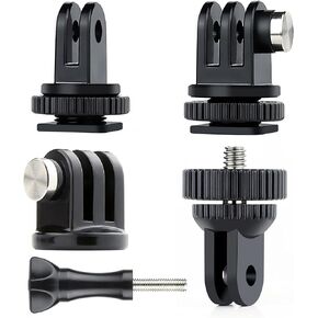 SOONSUN Tripod Mount Kit with 1/4"-20 Conversion Adapter and Cold Shoe Mount with 1/4" Thread, Compatible with GoPro Hero 13 12 11 10 9 8 7 6 5, DJI Osmo, AKASO, SJCAM, Insta360, DSLR Cameras in Saudi Arabia
