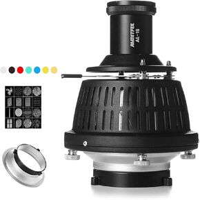 AMBITFUL AL-16 Optical Focalize Condenser Beam Light Cylinder Optical Focalize Art Photography Light Cylinder (Elinchrom Mount)