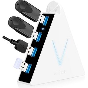 جوي راكين موزع USB 3.0 بـ4 منافذ مع كيبل ممتد بطول 2 قدم من فلاينج في هاب، منافذ USB اضافية للاجهزة مثل Xbox One وPS4 وPS5 وماك واللابتوب والكمبيوتر المكتبي in Kuwait