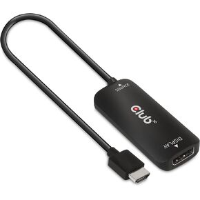 كابل محول نشط Club 3D HDMI 2.1 إلى DisplayPort 1.4 - محول 4K 120 هرتز 8K 30 هرتز لوحدة تحكم ألعاب الكمبيوتر المحمول إلى الشاشة - محول عرض USB ذكر إلى أنثى CAC-1335 in Kuwait