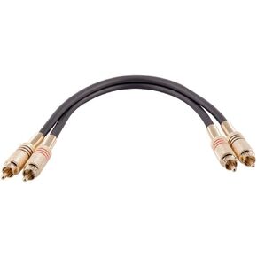 Seismic Audio SAPRCA2-BK Premium Black 2 Foot Dual RCA Male to Dual RCA Male Audio Patch Cable in Kuwait