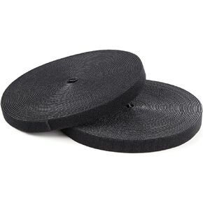 StarTech.com 100ft. Hook and Loop Roll - Cut-to-Size Reusable Cable Ties - Bulk Industrial Wire Fastener Tape - Adjustable Fabric Wraps - Black (HKLP100) in Kuwait