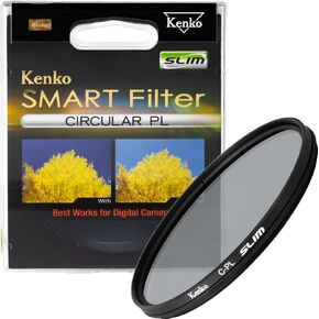 Kenko Camera Lens Effect Filter Smart C-PL 58mm, for Landscape, Adjust Contrast and Saturation, Removes Diffuse Reflection of Light, Low-Profile, 358993 in Kuwait