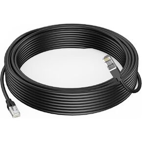 ULNA Cat 7 Shielded Ethernet Cable 66 ft, Flat Ethernet Patch Cables, Internet Cable for Modem, Router, LAN, Computer in Kuwait