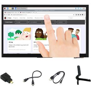 Ingcool 7 بوصة HDMI LCD 1024x600 دقة شاشة تعمل باللمس سعوية IPS وحدة عرض متوافقة مع Raspberry Pi 4 3 2 1 B B+ A+، الكمبيوتر الشخصي، تدعم Windows 10/8.1/8 / 7 in Kuwait
