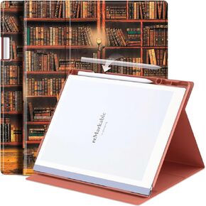 ENET-CASE Case for Remarkable 2 Paper Tablet- Multi-Viewing Adjustable Folding Book Folio Cover - with Built-in Pen Holder - for 10.3" 2020 Released (Black)