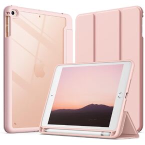 حافظة JETech لجهاز iPad Mini 5/4 (موديل 7.9 بوصة 2019/2015) مع حامل أقلام، غطاء خلفي شفاف وشفاف وغطاء نحيف مضاد للصدمات، استيقاظ/غفو تلقائي (أسود) in Saudi Arabia