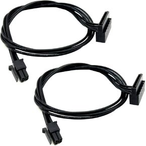YOUKITTY ATX Mini 4-pin to Right-Angle 15-pin SATA Power Cable Adapter Extension for motherboards (2 Pieces) in Kuwait