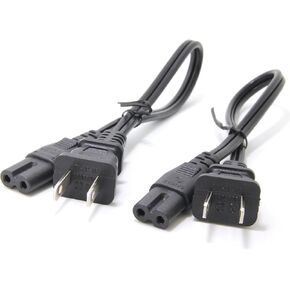 Short 1FT Figure 8 Power Cord, 18AWG 2 Prong AC Cable for TV in Kuwait