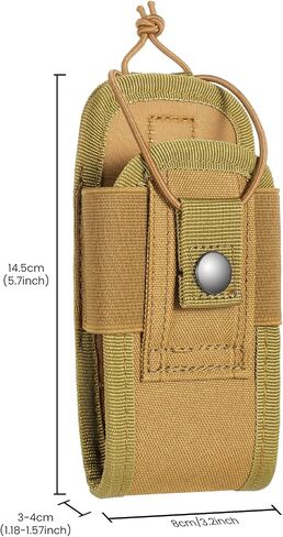 FRTKK Tactical Radio Holder Radio Holster Molle Radio Pouch Universal Radio Case Military Heavy Duty Radio Bag for Police Firefighter Two Ways Walkie Talkies Vest (Army green) in Kuwait