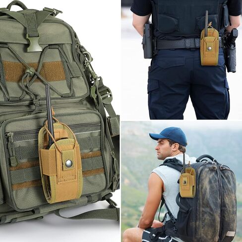 FRTKK Tactical Radio Holder Radio Holster Molle Radio Pouch Universal Radio Case Military Heavy Duty Radio Bag for Police Firefighter Two Ways Walkie Talkies Vest (Army green) in Kuwait