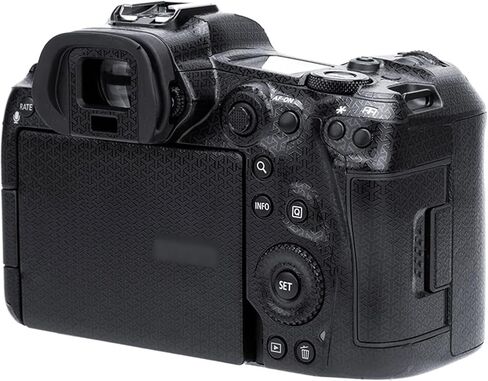 ملصق حماية لغطاء كاميرا Kiorafoto EOS R7، مضاد للخدش ومضاد للارتداء لحماية جسم كاميرا Canon EOS R7 - ألياف الكربون باللون الأسود in Saudi Arabia