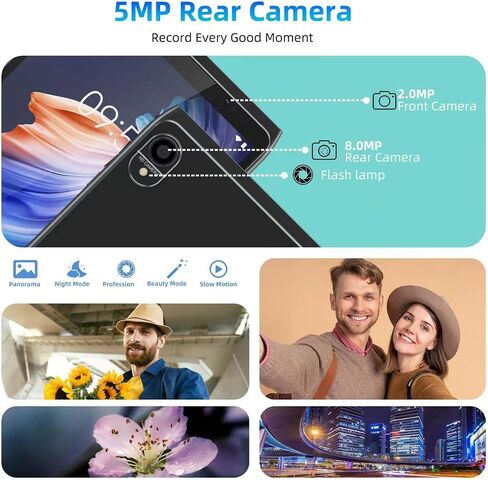 Android Tablet 8 inch, Android 12.0 Tablet 32GB Storage 1024GB SD Expansion Tablets PC, Quad-core Processor 2GB RAM 1280x800 IPS HD Touchscreen Dual Camera Tablets, Support WiFi6, BT 4300 mAh Battery in Saudi Arabia