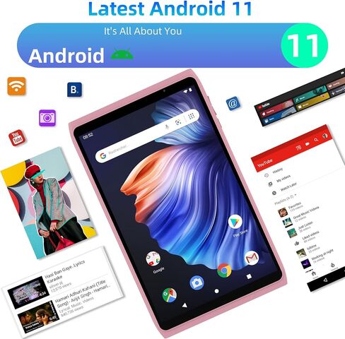 Android Tablet 8 inch, Android 12.0 Tablet 32GB Storage 1024GB SD Expansion Tablets PC, Quad-core Processor 2GB RAM 1280x800 IPS HD Touchscreen Dual Camera Tablets, Support WiFi6, BT 4300 mAh Battery in Kuwait