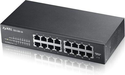 Zyxel 16 Port Network Ethernet Switch | Unmanaged Gigabit | GS1100-16 in Kuwait