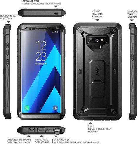 SUPCASE Unicorn Beetle PRO Series Phone Case for Samsung Galaxy Note 9, Full-Body Rugged Holster Case with Built-in Screen Protector for Samsung Galaxy Note 9 2018(White) in Saudi Arabia