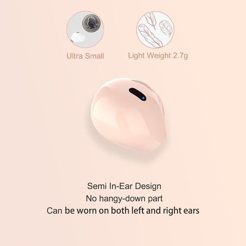 Invisible Mini Wireless Bluetooth Earbuds, Small Semi in-Ear Earbuds for Work & Daily Use, Touch Control, Lightweight for Music & Audiobooks in Kuwait