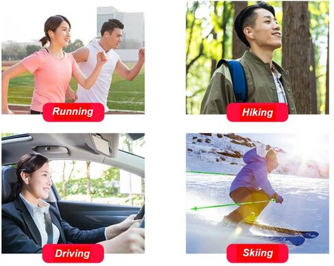 Invisible Mini Wireless Bluetooth Earbuds, Small Semi in-Ear Earbuds for Work & Daily Use, Touch Control, Lightweight for Music & Audiobooks in Kuwait