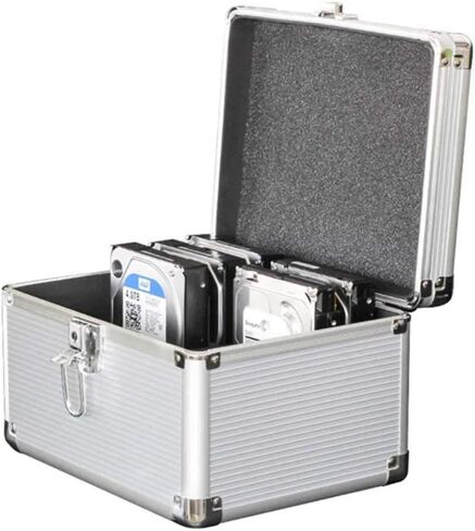 حافظة قرص صلب Seaocloud لـ 10 X 3.5 HDD 3.5 بوصة IDE SATA HDD الألومنيوم و EVA حماية حقيبة in Kuwait