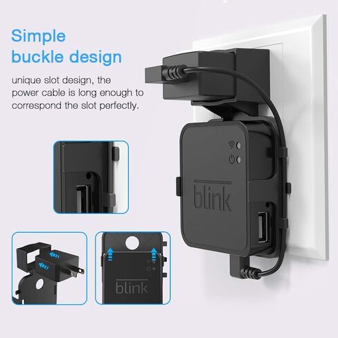 HOLACA Outlet Wall Mount Hanger Holder Stand for Blink Sync Module,Bracket Holder for Blink XT Blink XT2 Outdoor and Indoor Security Camera with Easy Mount and No Messy Wires or Screws(2 Pack) in Saudi Arabia