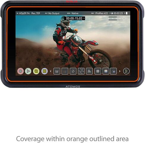 واقي شاشة BoxWave لجهاز Atomos Ninja V (واقي شاشة من BoxWave) - ClearTouch Crystal (عبوتان)، غلاف فيلم عالي الدقة - دروع من الخدوش لـ Atomos Ninja V in Saudi Arabia