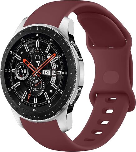سوار رياضي لساعة Samsung Gear S3 Frontier/Gear S3 Classic، سوار معصم بديل من السيليكون 22 مم لساعة Samsung Galaxy Watch 46 مم/ساعة Galaxy Watch 3 أشرطة 45 مم حزام رياضي للرجال والنساء in Kuwait