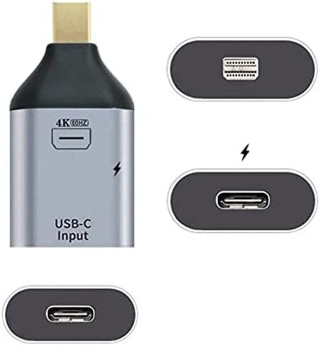 كابل NFHK 100 واط 10 جيجابت في الثانية ومصدر USB-C من النوع C أنثى إلى منفذ عرض صغير DP Sink HDTV ومحول طاقة PD 4K 60 هرتز 1080 بكسل للهاتف والكمبيوتر المحمول in Kuwait