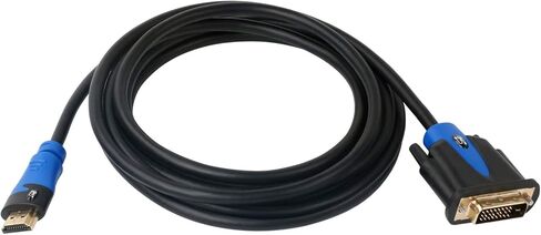 كابل DVI إلى HDMI بطول 6 أقدام، سلك كابل SHD HDMI إلى DVI DVI D إلى HDMI كابل شاشة ثنائي الاتجاه للكمبيوتر المحمول وجهاز عرض HDTV in Kuwait