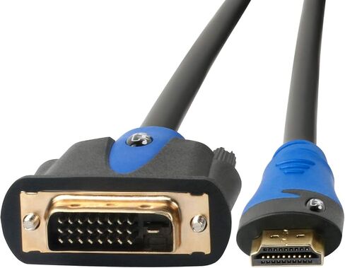 كابل DVI إلى HDMI بطول 6 أقدام، سلك كابل SHD HDMI إلى DVI DVI D إلى HDMI كابل شاشة ثنائي الاتجاه للكمبيوتر المحمول وجهاز عرض HDTV in Kuwait