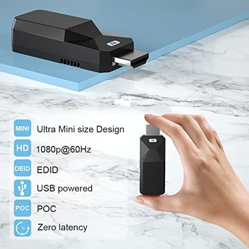 بوايتك موسع HDMI بطول 165 قدم وصوت وفيديو 1080P فوق كات 5 كات 6، كابل ايثرنت لنقل اشارة بدون فقدان محول HDMI لمسافات طويلة in Kuwait