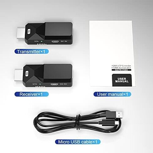 بوايتك موسع HDMI بطول 165 قدم وصوت وفيديو 1080P فوق كات 5 كات 6، كابل ايثرنت لنقل اشارة بدون فقدان محول HDMI لمسافات طويلة in Kuwait