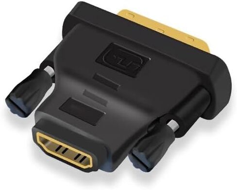 MMOBIEL HDMI to DVI Adapter - Bi-Directional - Male DVI-D Dual Link to Female HDMI - Converter Supports Monitor, PC, TV, Gaming, Projector - 1080p Full HD 60Hz - Gold Connector in Kuwait