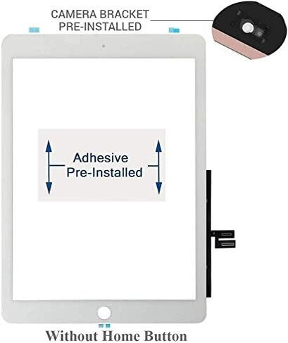 Screen Replacement for iPad 7 7th Gen 2019 A2197 A2198 A2200, for iPad 8 8th Gen 2020 10.2" A2428 A2429 A2430 Digitizer Replacement Without Home Button + Tools(Black) in Kuwait