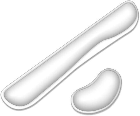 HOPONY Keyboard Wrist Rest + Wrist Support Pads for Keyboard and Mouse, Enlarge Memory Foam Wrist Cushion Support for Office, Computer, Laptops, Mac, Mouse Wrist Pad for Pain Relief Easy Typing, White in Kuwait