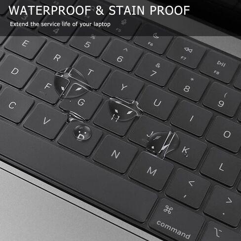 غطاء لوحة المفاتيح لجهاز MacBook Pro 14 بوصة 16 بوصة (M5-M1) Pro/Max Chip 2026-2021 A3429 A3428 A3434 A3426 A3427 A3112 ملحقات حماية TPU تخطيط US/ANSI (أسود فضائي) in Kuwait