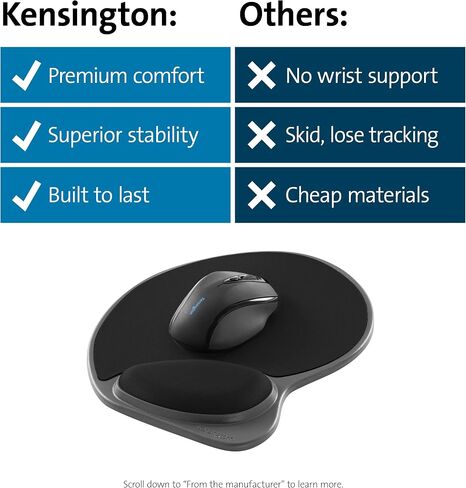 Kensington Memory Foam Mouse Wrist Pillow (KMW62817) in Saudi Arabia