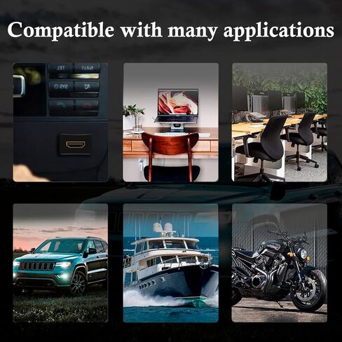 BATIGE HDMI ذكر إلى أنثى سيارة جبل دافق تمديد كابل شاحنة قارب دراجة نارية لوحة القيادة دافق جبل مع لوحة التركيب - 3ft in Kuwait