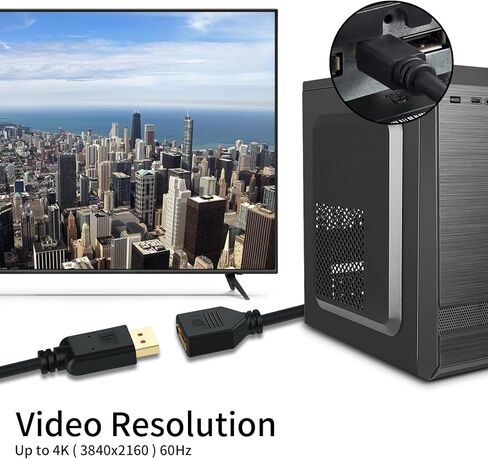 منفذ عرض صغير ذكر الى منفذ عرض انثى كالبي 8 انش (20 سم)، كيبل ميني دي بي ذكر الى دي بي انثى 1.2 (4K@60Hz، 2K@144Hz)، كيبل تمديد ميني DP(M) الى DP(F) in Kuwait