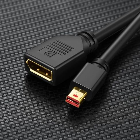 منفذ عرض صغير ذكر الى منفذ عرض انثى كالبي 8 انش (20 سم)، كيبل ميني دي بي ذكر الى دي بي انثى 1.2 (4K@60Hz، 2K@144Hz)، كيبل تمديد ميني DP(M) الى DP(F) in Kuwait