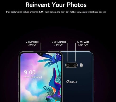 LG G8X ThinQ مفتوح - 128 جيجا بايت - أسود أورورا - LMG850U (متجدد) in Kuwait