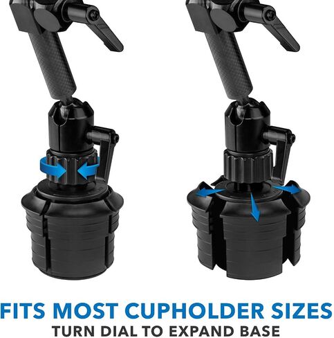 Mount-It! Premium Cup Holder Tablet Mount Fits Vehicle Cupholders 2.75"–3.5" in Diameter, Adjustable Tray for 7"–11" Tablets, Heavy-Duty Aluminum Arm, Full Motion Swivel & Secure Lock Cars Trucks SUVs in Kuwait
