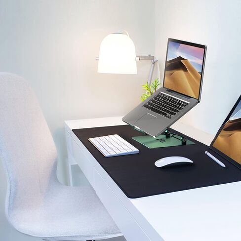 حامل كمبيوتر محمول Younux، حامل كمبيوتر محمول قابل للتعديل ومضاد للانزلاق للمكتب، حامل كمبيوتر محمول مع فتحة تهوية للحرارة، متوافق مع كمبيوتر محمول مقاس 10 بوصة - 17 بوصة (أخضر داكن) in Kuwait