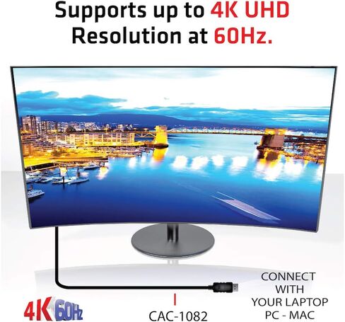 Club 3D CAC-1082 DisplayPort 1.4 to HDMI 2.0B HDR Cable, Male-Male 2 Meter/6.56 Feet in Saudi Arabia