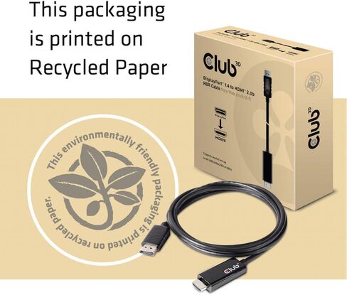 Club 3D CAC-1082 DisplayPort 1.4 to HDMI 2.0B HDR Cable, Male-Male 2 Meter/6.56 Feet in Saudi Arabia