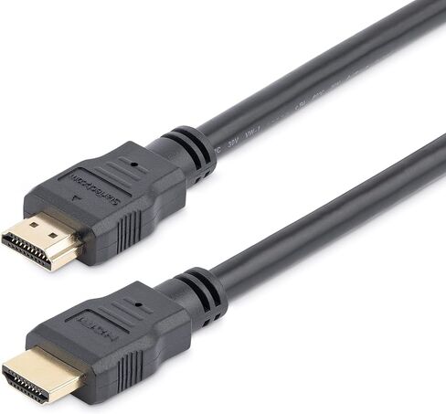 كابل HDMI بطول 1 متر (3 أقدام) من StarTech.com - كابل HDMI عالي السرعة 4K مع إيثرنت - فيديو UHD 4K 30 هرتز - كابل HDMI 1.4 - شاشات HDMI فائقة الدقة وأجهزة عرض وأجهزة تلفزيون وشاشات - سلك HDMI أسود - M/M (HDMM1M) in Kuwait