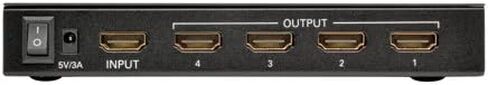 Tripp Lite HDMI Splitter, 4 Port 1 in 4 out Splitter, 4K Audio Video, DVI Compatible, HDCP 1.3, 4K x 2K (B118-004-UHD) in Saudi Arabia