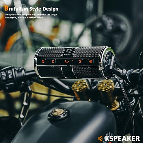 مكبر صوت KSPEAKER للدراجات النارية مزود بتقنية البلوتوث ونظام صوت راديو مقاوم للماء، مضخم مدمج، رائع للمركبات ATV، دراجة سكوتر، مركبة 12 فولت، مشغل Mp3 معدني 3 بوصة، K2ch in Saudi Arabia