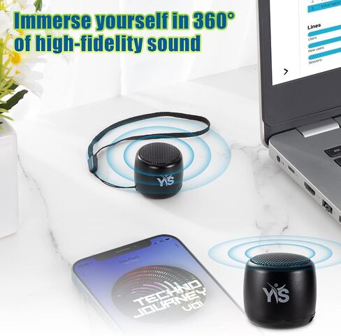 Best Mini Portable Bluetooth Speaker with HD Sound & Bass I Smallest Wireless Bluetooth Speakers for Phone/PC/Tablet I Photo Selfie Button Answer Phone Calls I Cute Tiny Speaker in Kuwait