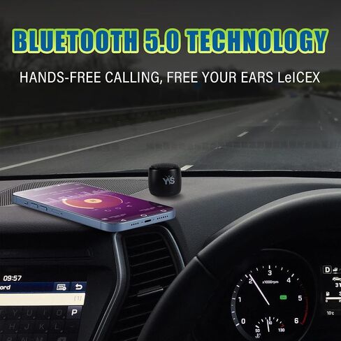 Best Mini Portable Bluetooth Speaker with HD Sound & Bass I Smallest Wireless Bluetooth Speakers for Phone/PC/Tablet I Photo Selfie Button Answer Phone Calls I Cute Tiny Speaker in Kuwait